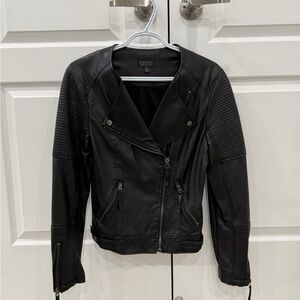Topshop Black Moto Leather Jacket